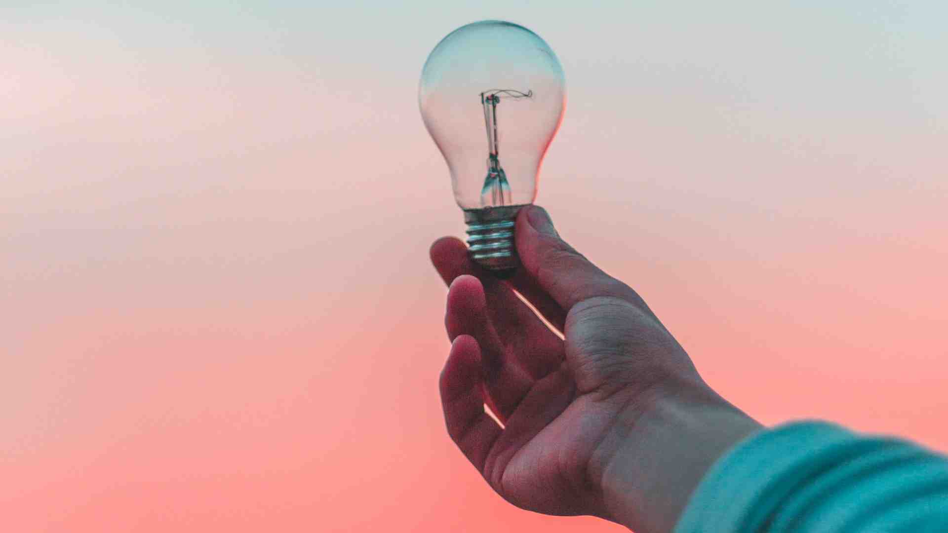 Colorful lamps capture on hands